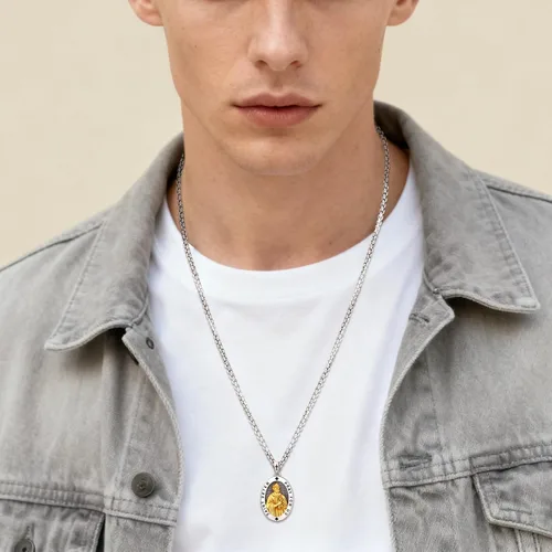 Miniatura 15 de Eusense Saint Necklace Sterling Silver 925 Protection Jewelry for Men Women Patron St Medals Amulet Pendant