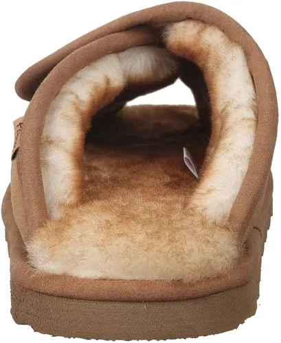 Miniatura 5 de PAMIR Pantuflas de casa de oveja ajustables para hombre con espuma viscoelástica para interiores y exteriores con puntera abierta