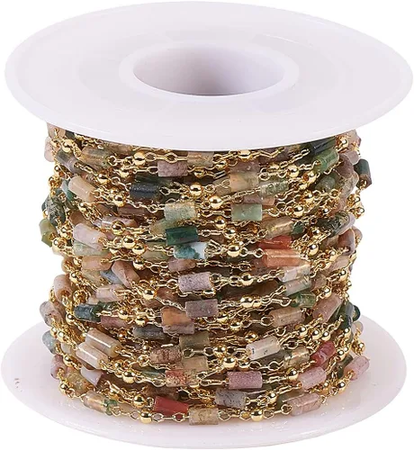 Miniatura 10 de LiQunSweet 16.4 Feet (5 Meters) Handmade Vintage Natural Gemstone Amazonite Stone 6mm Ball Beads Rosary Chains for Jewelry Making
