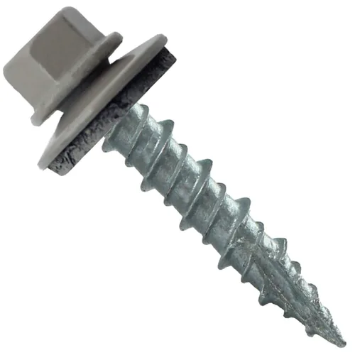Miniatura 42 de Tornillos para techo de metal: (250) 10 x 1 sin pintura galvanizados con cabeza hexagonal para techo de chapa. Tornillos autoiniciados de metal
