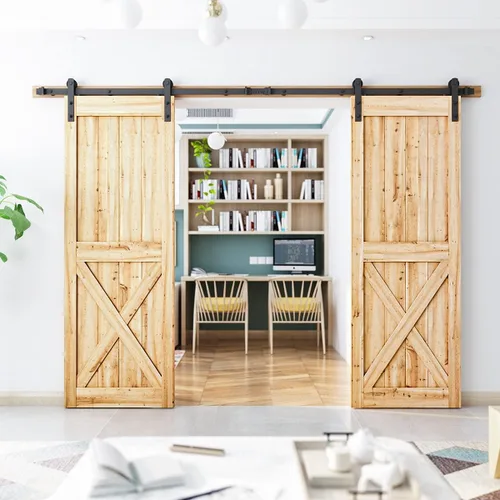 Miniatura 6 de Gancho para puerta Smartstandard deslizante, para puertas de graneros, con forma de "I", color negro, negro