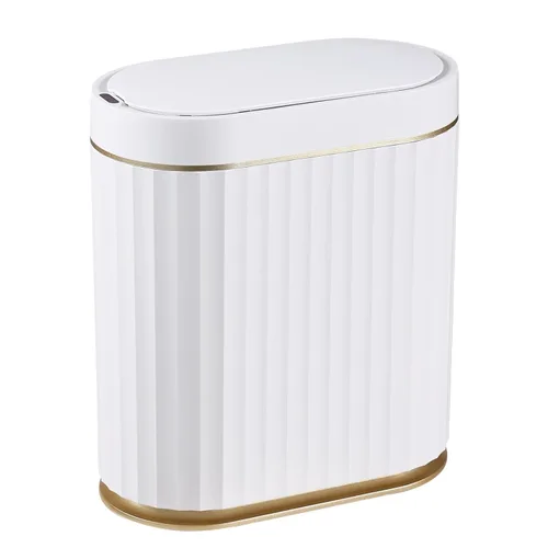 Miniatura 8 de ELPHECO Cubo de basura para baño con sensor de movimiento, cubo de basura automático, cubo de basura inteligente de plástico delgado con tapa