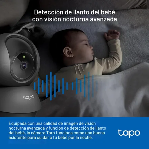 Miniatura 5 de Tapo de TP-Link - Cámara de seguridad Pan/Tilt para monitor de bebé, cámara para mascotas con detección de movimiento, 1080P, audio bidireccional