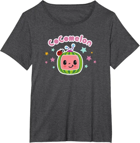 Miniatura 4 de CoComelon Camiseta clásica con logotipo de cara sonriente centrada, Negro
