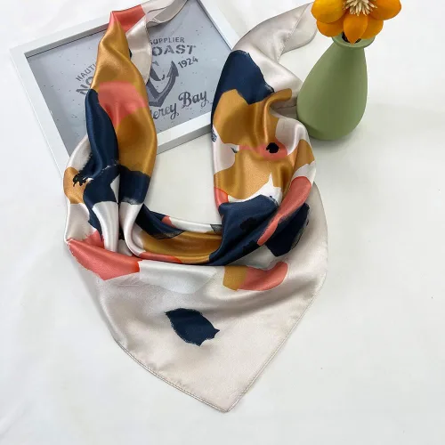 Miniatura 5 de FONYVE Bufanda 100% seda de morera para el cabello, bufanda cuadrada de 27 pulgadas para mujer, bufanda ligera para el cuello con embalaje de regalo