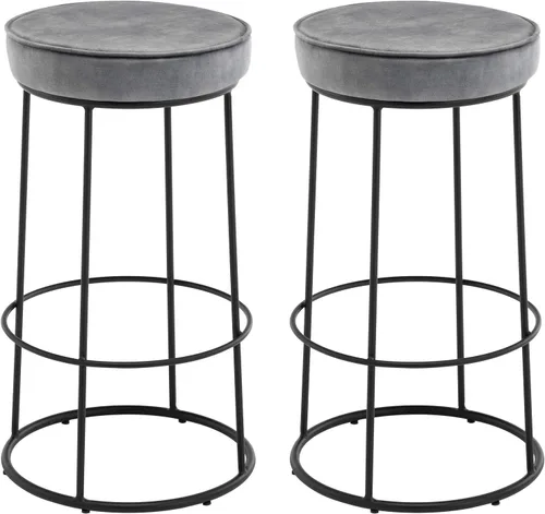 Miniatura 9 de DUHOME Juego de 2 taburetes de bar, taburete de cocina, taburetes de bar modernos de altura de mostrador, sillas de comedor para desayuno, taburete