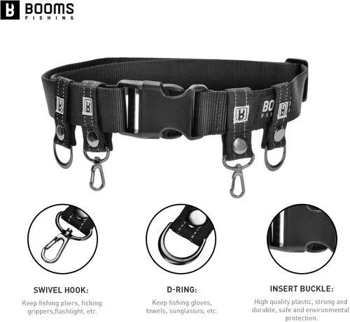 Miniatura 4 de Booms Fishing FB2 - Cinturón de pesca Wade para pesca, cinturón ajustable de nailon de 45 pulgadas de longitud máxima, cinturones Wade para lanzar