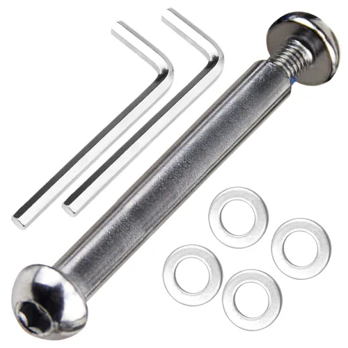 Miniatura 29 de M8 - Juego de tornillos Allen para eje de acero al carbono de grado 0.346 x 1.102 in x 3.386 in para delantero trasero 2 3 4 ruedas Stunt Scooter 35