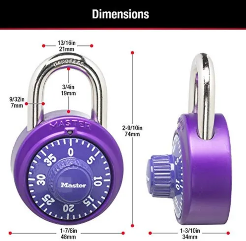 Miniatura 4 de Master Lock 1530DCM Locker Lock Combination Padlock, 1 Count (Pack of 1) Colors May Vary