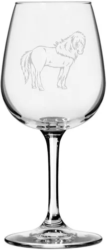 Miniatura 35 de Morgan Body Horse - Copa de vino grabada multiusos (12.75 onzas)