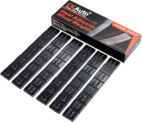 Miniatura 5 de CKAuto 1/4 oz, 0.25 onzas, negro, adhesivo adhesivo en pesos de rueda, tipo EasyPeel. Coches, camiones, SUV, motocicletas, autos RC. Perfil bajo, 12