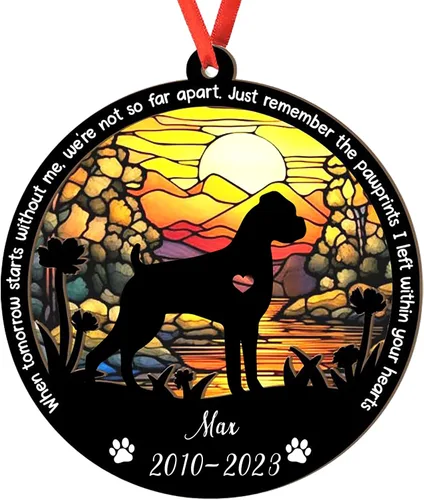 Miniatura 52 de Adorno personalizado para atrapasoles de sabueso afgano, adorno de Navidad de sabueso afgano – Regalo para perro amante, sabueso afgano