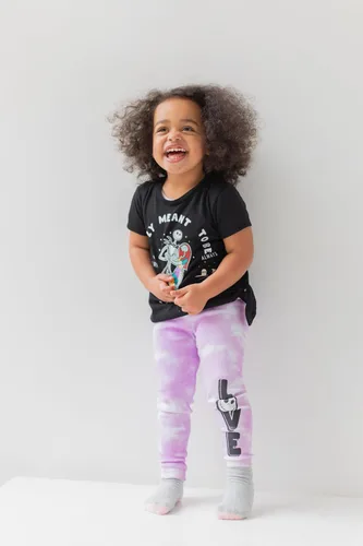 Miniatura 2 de Disney Nightmare Before Christmas - Conjunto de camiseta y leggings para niñas de Sally Jack Skellington