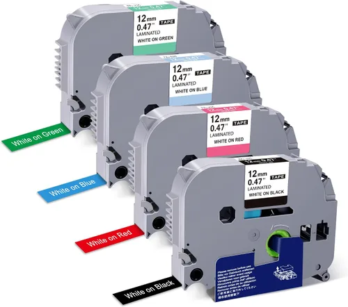Miniatura 12 de TITBIT Paquete de 5 cintas táctiles PTP300BT P de repuesto para rotulador Brother Cube TZe-231 de 0.472 in 0.47 laminado Tze231 TZ-231 negro sobre