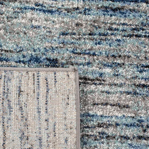 Miniatura 5 de SAFAVIEH Galaxy Collection - Alfombra de pasillo, 2 pies 3 pulgadas x 6 pies, color azul y gris, diseño moderno, no desprende pelusa y de fácil