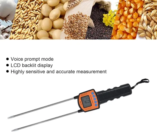 Miniatura 3 de Medidor, 5-49.9% Probador de humedad de grano Analizador de contenido de agua portátil Herramientas digitales LCD para Cereal