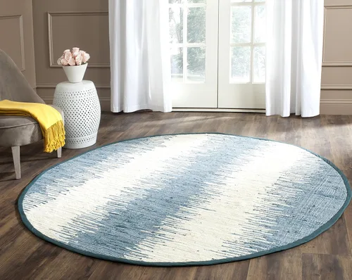 Miniatura 8 de Alfombra de algodón tejido a mano, color azul. Colección Montauk MTK751A, de Safavieh, Algodón, Azul