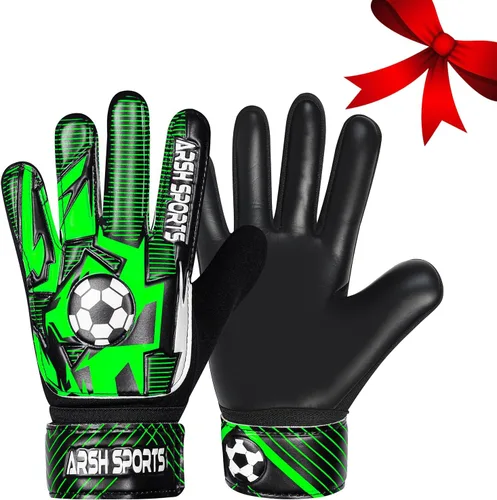 Miniatura 19 de Guantes de portero de fútbol para niños, guantes de portero para jóvenes niños y niñas con palma de látex de 4MM, antideslizantes, protección doble