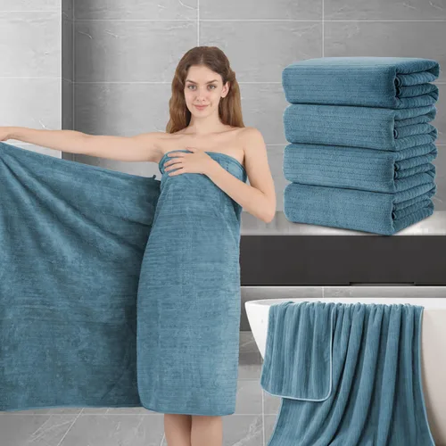 Miniatura 21 de Juego de toallas de baño de 8 piezas 2 toallas de baño grandes de gran tamaño, 2 toallas de mano y 4 paños Juego de toallas de baño ultrasuaves