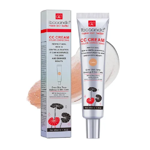 Crema CC correctora de color con SPF 25, base de cobertura completa, suero hidratante, refina la textura de la piel, evita daños solares (oscuro,