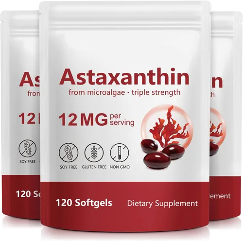 Miniatura 9 de ITSDAWN Astaxantina 12 mg, 120 cápsulas blandas suplemento antioxidante para ojos, piel, apoyo inmunológico, fuente natural de microalgas