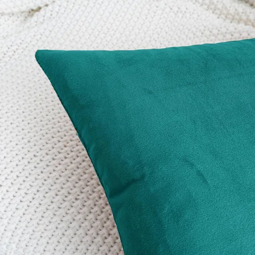 Miniatura 3 de HWY 50 Juego de 2 fundas de almohada de terciopelo verde azulado de 16 x 16 pulgadas, suaves, acogedoras, lisas, decorativas, de lujo, para sofá