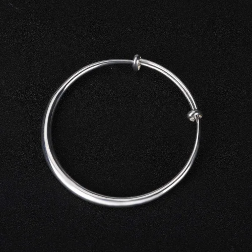 Miniatura 7 de 1 brazalete de plata de ley 925 sólida para mujer