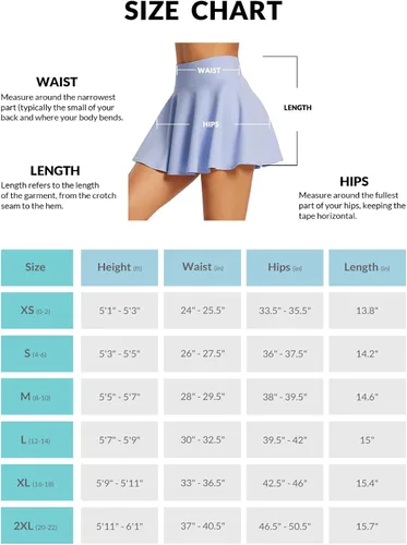 Miniatura 6 de BALEAF Women's Tennis Skirts High Waisted Tummy Control Pleated Golf Skorts for Woman with Shorts Pockets