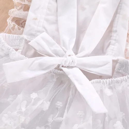 Miniatura 24 de IDOPIP Conjunto de ropa de 1er cumpleaños para niñas con estampado floral, estilo bohemio, con encaje, tutú y diadema de princesa