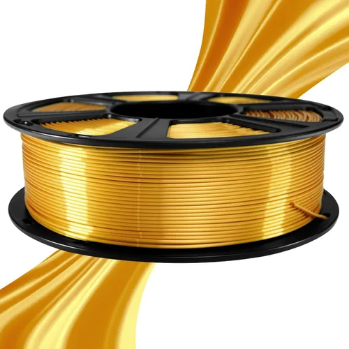 Miniatura 3 de GEEETECH Filamento PLA de color dorado sedoso de 0.069 libras, filamento de seda brillante para impresora 3D, carrete de 2.2 libras, precisión