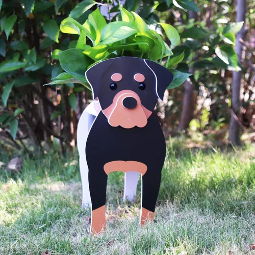 Miniatura 21 de Beagles - Contenedor para plantas con forma de perro, para amantes de las mascotas, maceta de PVC lindo para perros, macetas de cara para decoración