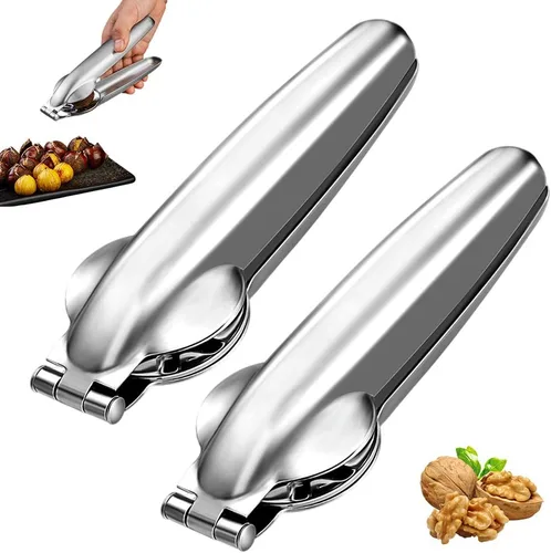 Miniatura 8 de Herramienta de corte de castaña de acero inoxidable, clip de pelador de cocina para castañas (1)