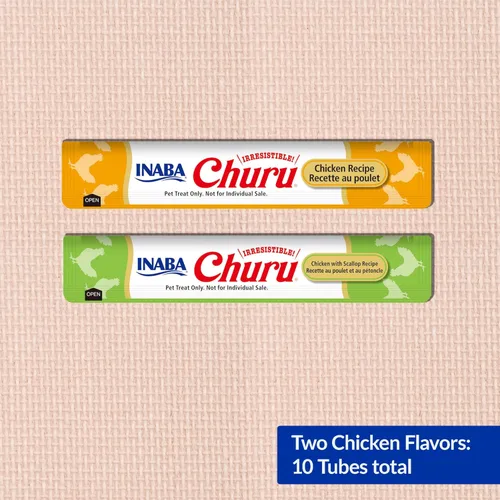Miniatura 6 de Bocadillos Churu de INABA para gatos, puré cremoso para gatos, sin cereales, que se puede lamer y exprimir/suplemento con vitamina E y taurina, 10
