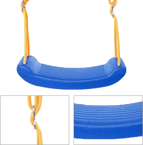 Miniatura 2 de Asiento de columpio para niños, ligero, juego de columpios para exteriores con cuerdas, cómoda silla columpio para niños, para uso en el patio Azul