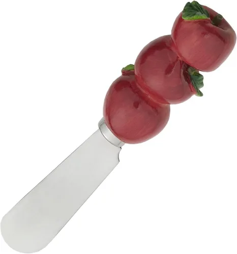 Miniatura 5 de Supreme Housewares Esparcidores de queso de manzana, asas de resina pintadas a mano con cuchillas de acero inoxidable para untar queso crema