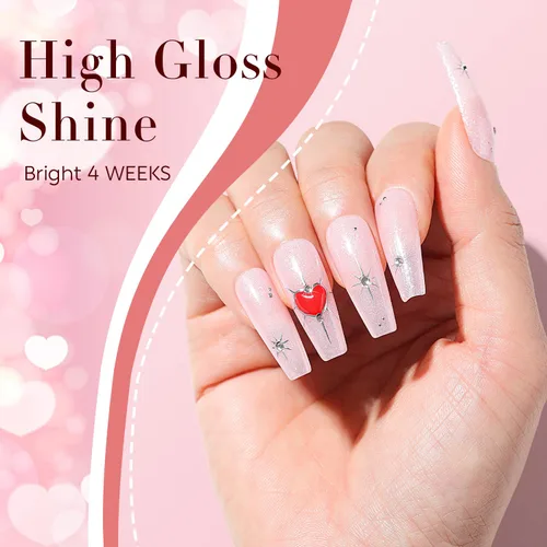 Miniatura 5 de Nicedeco Esmalte de uñas de gel sin hema, 6 colores, sin crueldad, vegano, rojo, borgoña, rojo, brillante, esmalte de uñas en gel para manicura