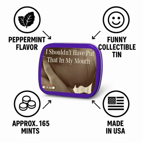 Miniatura 3 de I Shouln't Have Put That In My Mouth Mints – Divertida lata de menta para aliento fresco – Regalo divertido de broma, relleno de calcetines
