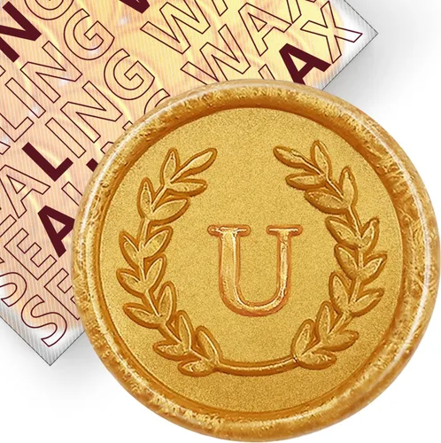 Miniatura 39 de 100 calcomanías adhesivas de sello de cera con letra A, hechas a mano, sin necesidad de sellar, rasgar y usar calcomanías de cera para invitaciones