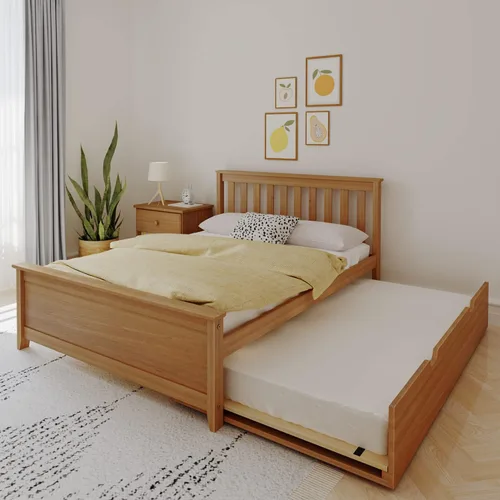 Miniatura 16 de Max & Lily - Cama individual, base de cama con cabecero para niños, listones, color blanco.