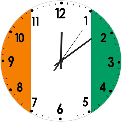 Miniatura 19 de Cheyan Reloj de pared con bandera de Canadá de 12 pulgadas, silencioso, sin tictac, de PVC, funciona con pilas, reloj redondo decorativo, regalo