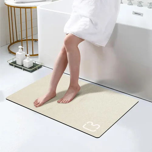 Miniatura 34 de RUERYA Tierra de Diatomeas Alfombras de Baño 23.6 x 15.7 pulgadas, Secado Rápido Súper Absorbente Base de Goma Antideslizante Alfombra de Baño