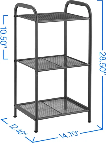 Miniatura 3 de Estante de almacenamiento MAX Houser con estante, soporte extensible para plantas de estilo industrial, unidades de estante de pie para cocina, Gris