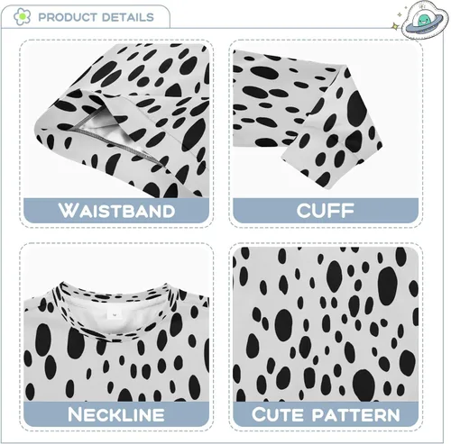 Miniatura 3 de Sudadera con estampado de piel de perro dálmata para niño y niña, suéter de manga larga con cuello redondo, ropa de otoño e invierno