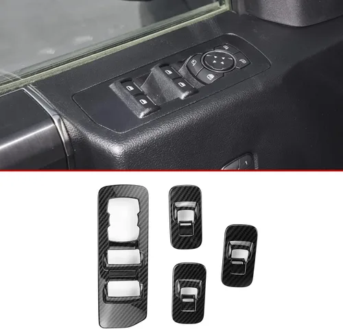 Miniatura 2 de Cubierta de panel de interruptor de fibra de carbono para Ford F150 2015 2016 2017 2018 2019 2020 Accesorios