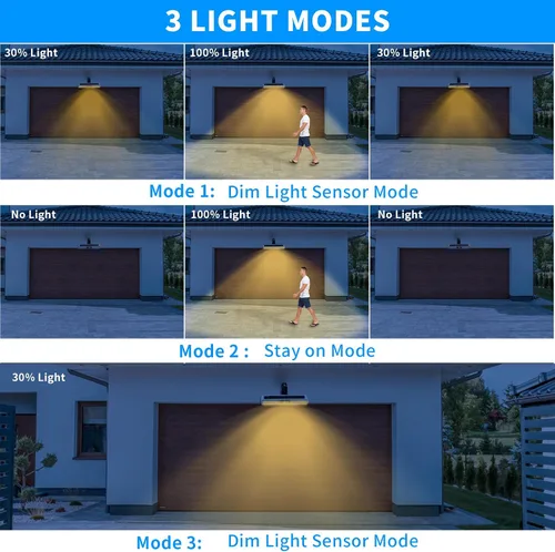 Miniatura 2 de Luces solares de movimiento con clip para exteriores, impermeables, paquete de 2 luces con sensor de movimiento para exteriores con 36 LED, 3000 K