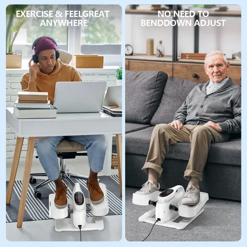 Miniatura 6 de Under Desk Elliptical Machine for Senior Mini Elliptical Leg Exerciser with Remote Quiet Portable Electric Seated Foot Pedal Exerciser for Home