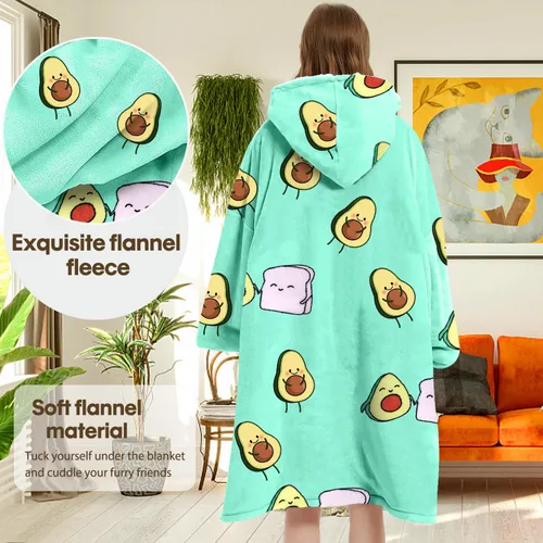 Miniatura 3 de Manta con capucha, regalos para adultos, mamá, mujeres y hombres, sudadera con capucha mullida de gran tamaño, acogedora sudadera con capucha