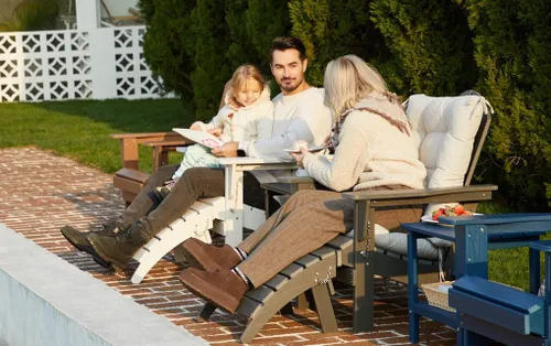 Miniatura 8 de KINGYES Otomana Adirondack plegable para silla Adirondack, gris
