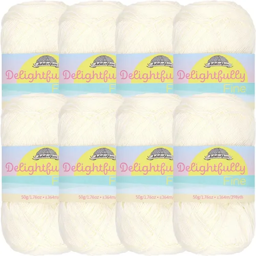 Miniatura 83 de JubileeYarn - Ovillo de hilo deliciosamente fino, 1.76 oz/madeja de rayón de bambú, color rosa polvo, 4 madejas