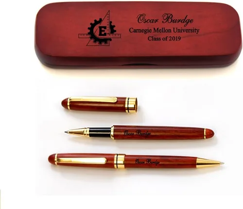 Miniatura 19 de Juego de bolígrafos de graduación de madera de arce macizo personalizado para médico MP-Médico-GD
